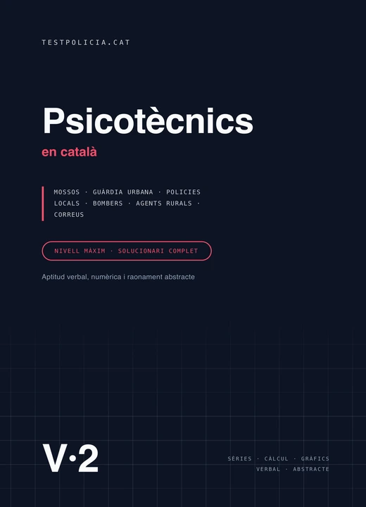 Portada real del Quadern de psicotècnics · Volum 2
