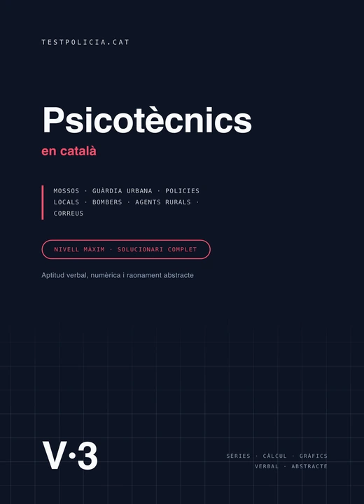 Portada real del Quadern de psicotècnics · Volum 3